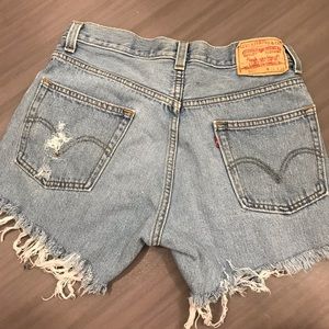 Vintage upcycled Levi 505 cutoff shorts